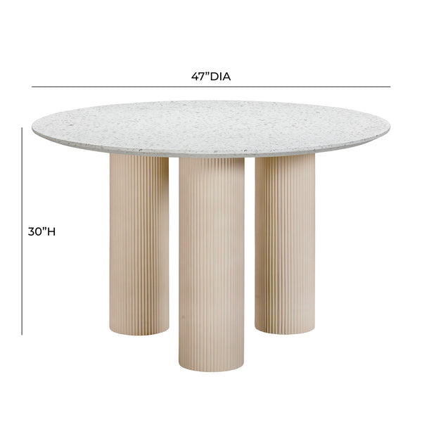 Parcino Terrazzo Concrete Indoor / Outdoor Dining Table TOV-D54289 TOV Furniture
