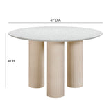 Parcino Terrazzo Concrete Indoor / Outdoor Dining Table TOV-D54289 TOV Furniture