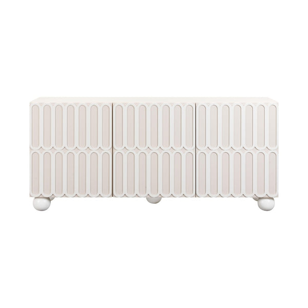 TOV Furniture Tori 74" Motif Taupe Buffet – Stylish Storage Solution with Soft-Close Doors & Adjustable Shelves TOV-D54322