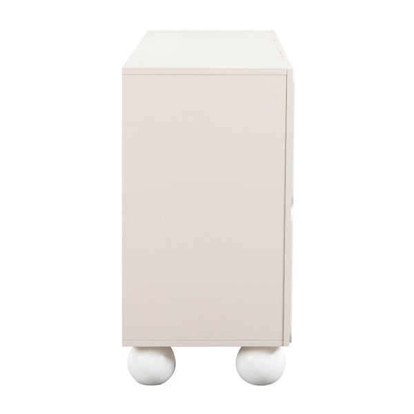 TOV Furniture Tori 74" Motif Taupe Buffet – Stylish Storage Solution with Soft-Close Doors & Adjustable Shelves TOV-D54322