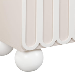 TOV Furniture Tori 74" Motif Taupe Buffet – Stylish Storage Solution with Soft-Close Doors & Adjustable Shelves TOV-D54322