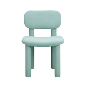 TOV Furniture Elise Performance Velvet Dining Chair - Retro-Chic Comfort with Ergonomic Support for Stylish Dining Light Blue TOV-D54333