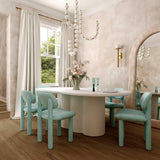 Elise Pale Blue Performance Velvet Dining Chair TOV-D54333 TOV Furniture