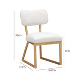 Bobbie Cream Performance Upcycled Fabric Dining Chair TOV-D54337 TOV Furniture