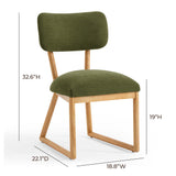 Bobbie Green Performance Upcycled Fabric Dining Chair TOV-D54338 TOV Furniture