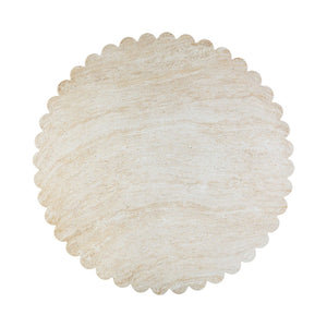 TOV Furniture Blossom 54" Round Dining Table - Stylish Washed Faux Travertine for Indoor & Outdoor Gatherings TOV-D54349