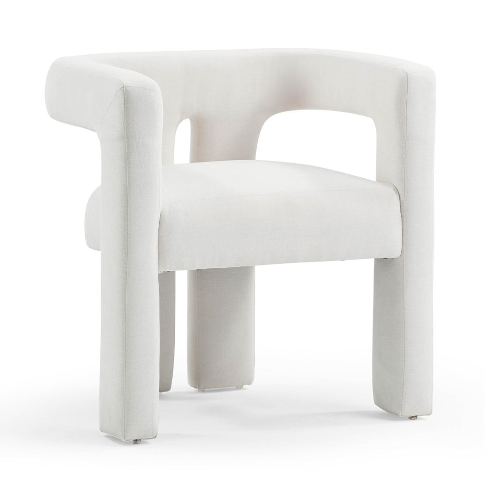 TOV Furniture Sloane Stylish Bone White Chair – Handmade Eco-Friendly Upholstered Accent for Modern Spaces TOV-D54350