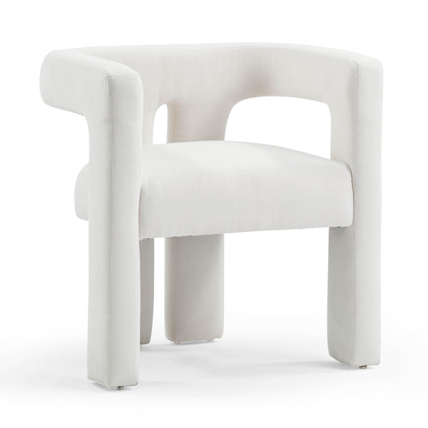 Sloane Bone White Recycled Fabric Chair TOV-D54350 TOV Furniture