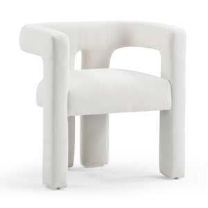 Sloane Bone White Recycled Fabric Chair TOV-D54350 TOV Furniture