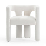 Sloane Bone White Recycled Fabric Chair TOV-D54350 TOV Furniture