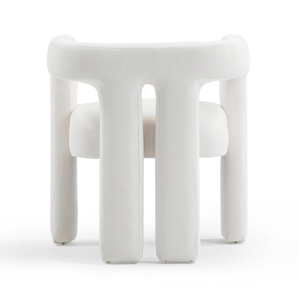Sloane Bone White Recycled Fabric Chair TOV-D54350 TOV Furniture