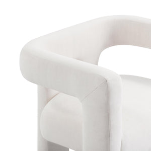Sloane Bone White Recycled Fabric Chair TOV-D54350 TOV Furniture