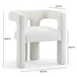 Sloane Bone White Recycled Fabric Chair TOV-D54350 TOV Furniture