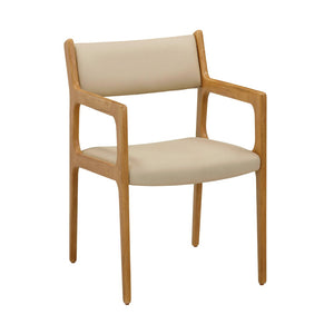 TOV Furniture Ari Cream Performance Vegan Leather Dining Chairs - Set of 2, Mid-Century Style, Easy Care & Comfort TOV-D54353