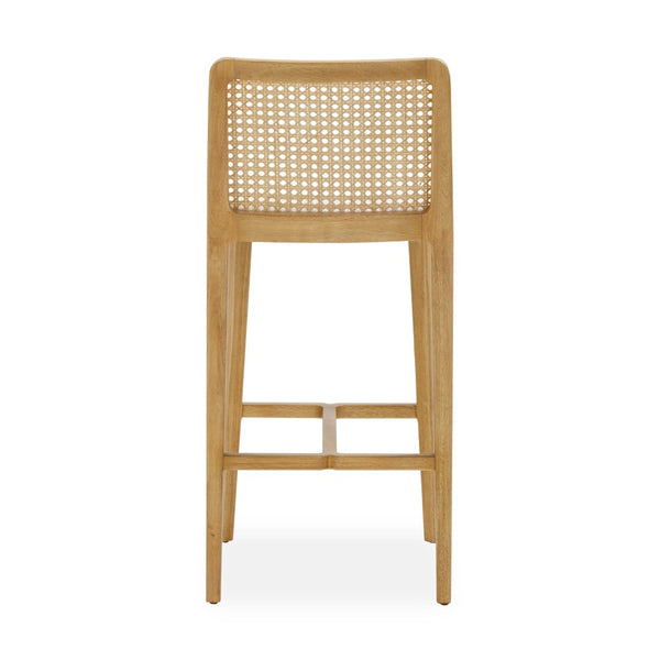 TOV Furniture Gerri Stylish Tweed & Rattan Counter Stool for Kitchen or Bar - Durable, Easy-Care, Handmade Design TOV-D54381