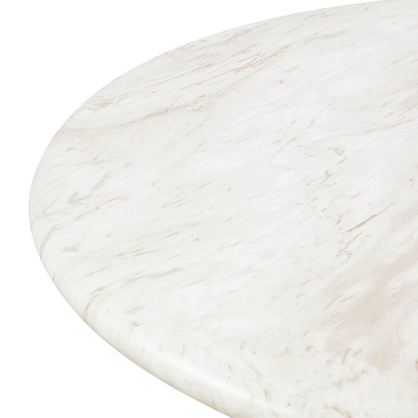 TOV Furniture Esme 48" Round Faux Marble Dining Table - Chic Indoor/Outdoor Centerpiece with Durable Design TOV-D54416