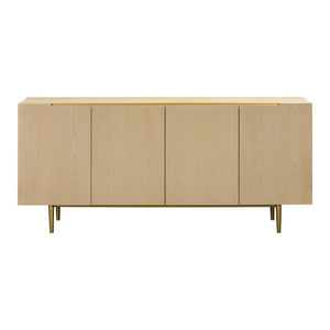 TOV Furniture Echo 70" Natural Ash Sideboard with Soft-Close Doors, Adjustable Shelves & Elegant Metal Accents TOV-D54421