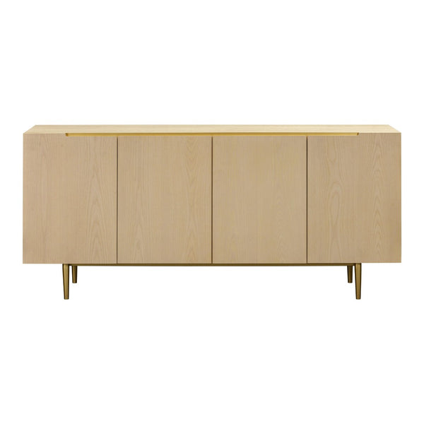 TOV Furniture Echo 70" Natural Ash Sideboard with Soft-Close Doors, Adjustable Shelves & Elegant Metal Accents TOV-D54421