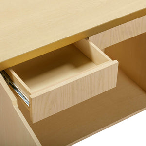 TOV Furniture Echo 70" Natural Ash Sideboard with Soft-Close Doors, Adjustable Shelves & Elegant Metal Accents TOV-D54421