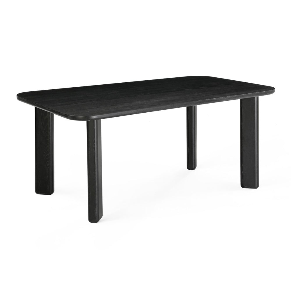 TOV Furniture Jodie 68" Black Oak Dining Table - Modern Rectangular Design for Compact Spaces, Seats 6 Comfortably TOV-D54422