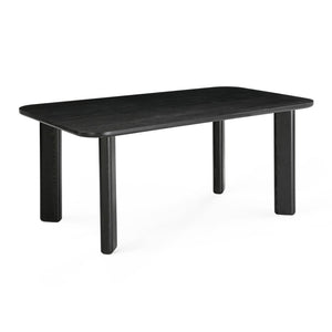 TOV Furniture Jodie 68" Black Oak Dining Table - Modern Rectangular Design for Compact Spaces, Seats 6 Comfortably TOV-D54422