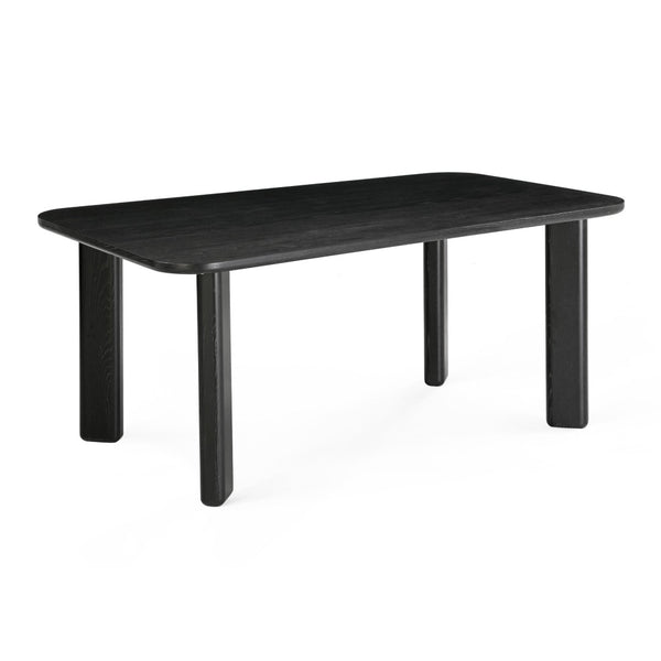 TOV Furniture Jodie 68" Black Oak Dining Table - Modern Rectangular Design for Compact Spaces, Seats 6 Comfortably TOV-D54422