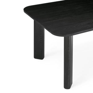 TOV Furniture Jodie 68" Black Oak Dining Table - Modern Rectangular Design for Compact Spaces, Seats 6 Comfortably TOV-D54422