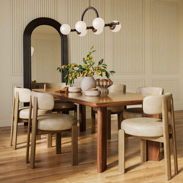 TOV Furniture Odessa Vegan Leather Dining Chair - Retro-Modern Elegance, Eco-Friendly Comfort for Every Meal Taupe TOV-D54436