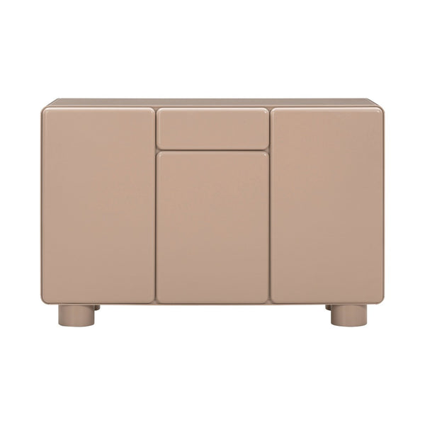TOV Furniture Tammy 48" Taupe Buffet - Mid-Century Modern Minimalist Storage with Soft-Close Doors & Drawers TOV-D54485