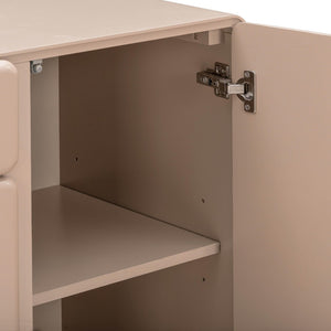 TOV Furniture Tammy 48" Taupe Buffet - Mid-Century Modern Minimalist Storage with Soft-Close Doors & Drawers TOV-D54485