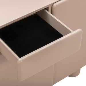 TOV Furniture Tammy 48" Taupe Buffet - Mid-Century Modern Minimalist Storage with Soft-Close Doors & Drawers TOV-D54485