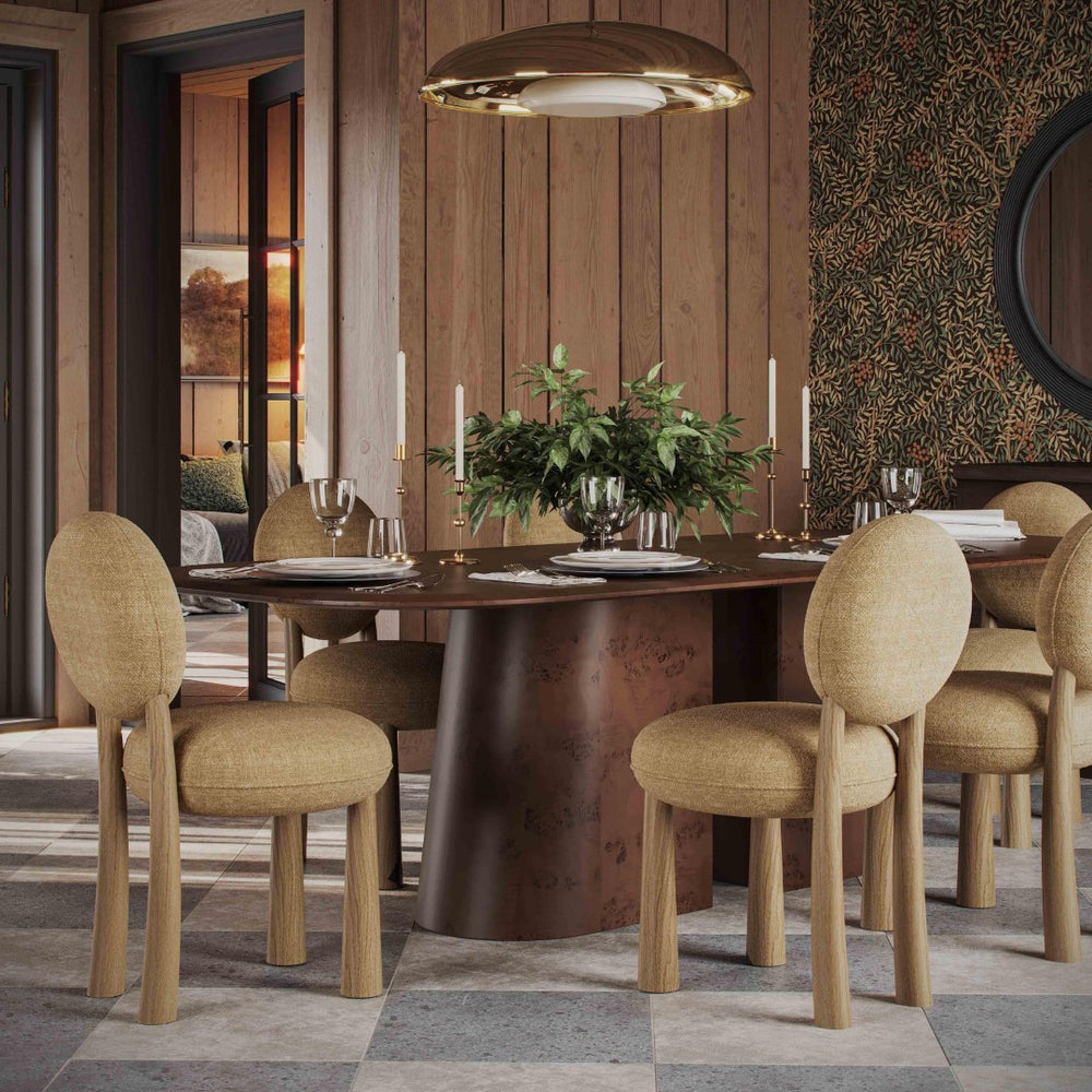 TOV Furniture Sulley Performance Dining Chair - Stylish Comfort with Durable Basketweave Design for Any Space Honey TOV-D54491