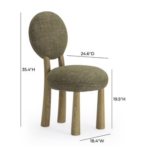 TOV Furniture Sulley Performance Dining Chair - Stylish Comfort with Durable Basketweave Design for Any Space Olive Green TOV-D54492