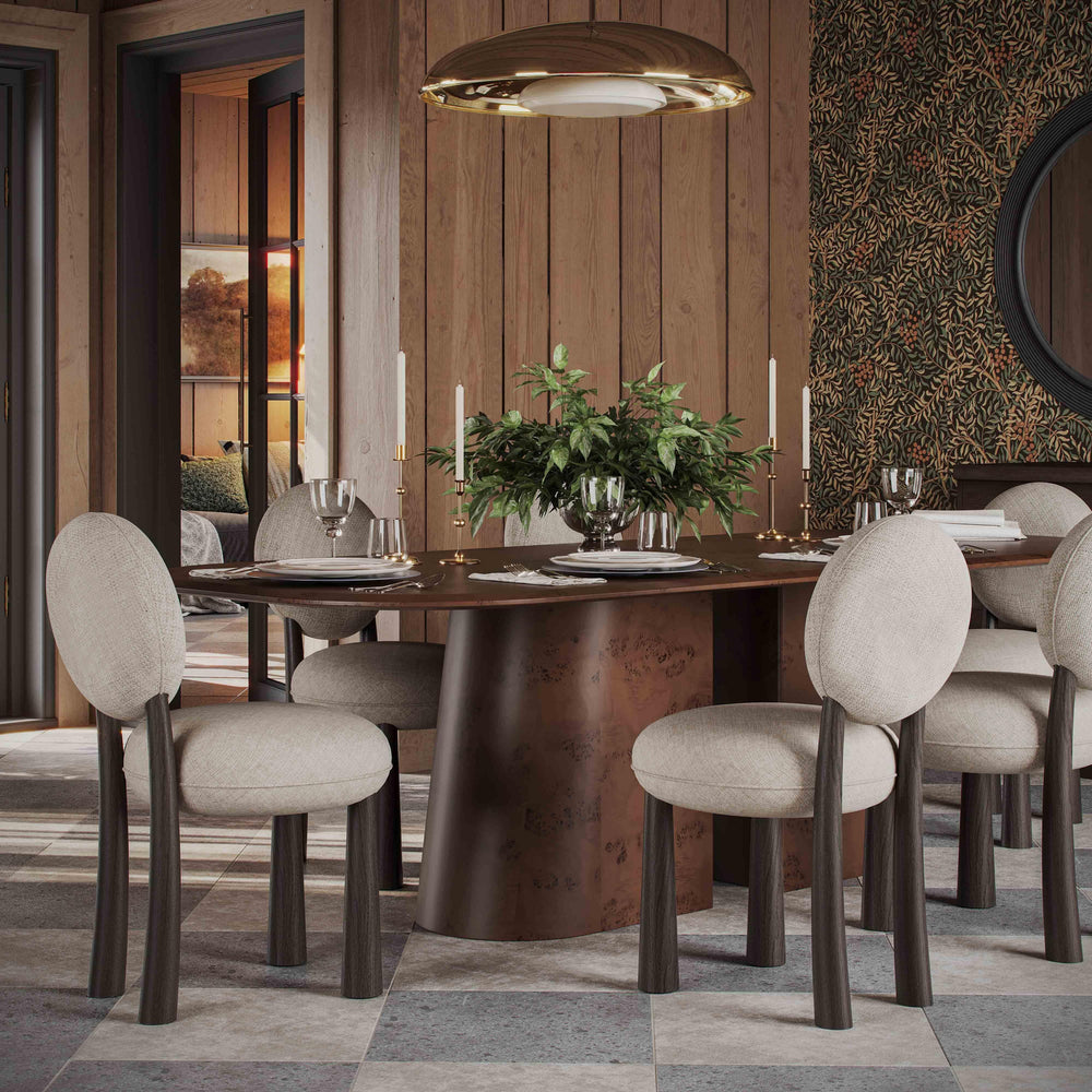 Tov Furniture Sulley Chenille Dining Chair – Whimsical Design With Solid Ash Legs & Cozy Cushioned Backrest Cream Chenille,Plywood,Wood Tov-d54493