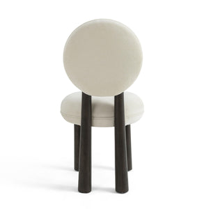 Tov Furniture Sulley Chenille Dining Chair – Whimsical Design With Solid Ash Legs & Cozy Cushioned Backrest Cream Chenille,Plywood,Wood Tov-d54493