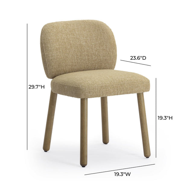 TOV Furniture Foxy Textured Performance Fabric Dining Chair – Modern Comfort with Durable Design for Every Home Honey TOV-D54494
