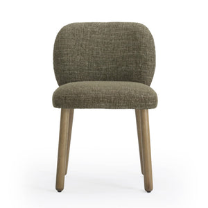 TOV Furniture Foxy Textured Performance Fabric Dining Chair – Modern Comfort with Durable Design for Every Home Olive Green TOV-D54495