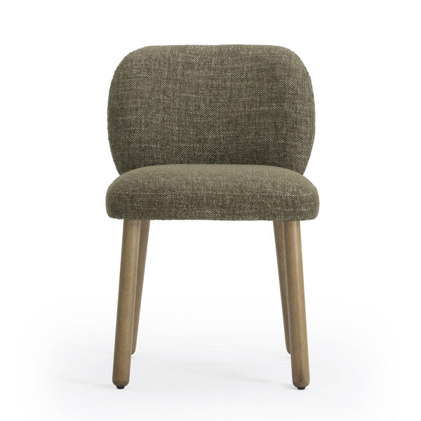 TOV Furniture Foxy Textured Performance Fabric Dining Chair – Modern Comfort with Durable Design for Every Home Olive Green TOV-D54495