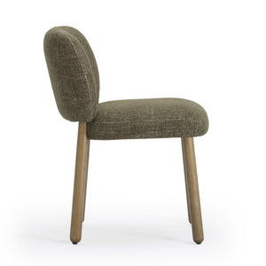 TOV Furniture Foxy Textured Performance Fabric Dining Chair – Modern Comfort with Durable Design for Every Home Olive Green TOV-D54495