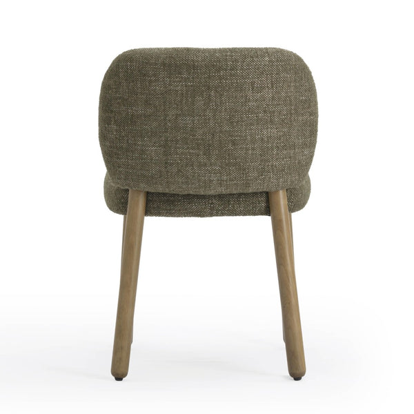 TOV Furniture Foxy Textured Performance Fabric Dining Chair – Modern Comfort with Durable Design for Every Home Olive Green TOV-D54495