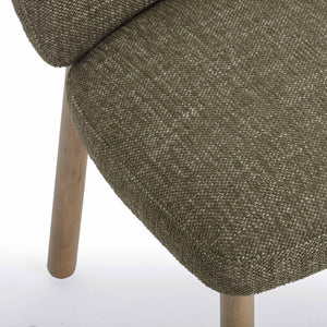 TOV Furniture Foxy Textured Performance Fabric Dining Chair – Modern Comfort with Durable Design for Every Home Olive Green TOV-D54495