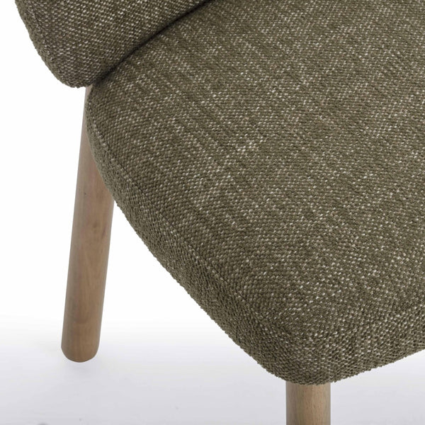 TOV Furniture Foxy Textured Performance Fabric Dining Chair – Modern Comfort with Durable Design for Every Home Olive Green TOV-D54495