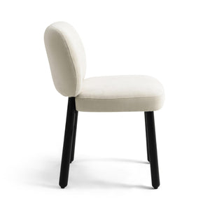 TOV Furniture Foxy Cream Dining Chair - Modern Chenille Upholstery, Solid Wood Frame, Durable & Stylish Comfort TOV-D54496