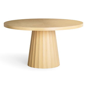 TOV Furniture Meri Natural Round Dining Table - Coastal-Inspired Design with Sculptural Base for Modern Homes 56" TOV-D54503