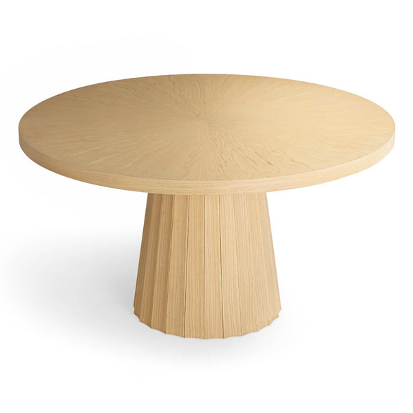 TOV Furniture Meri Natural Round Dining Table - Coastal-Inspired Design with Sculptural Base for Modern Homes 56" TOV-D54503