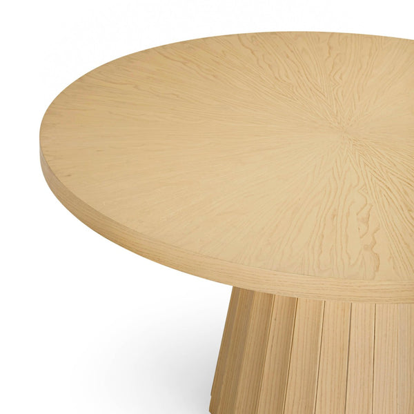 TOV Furniture Meri Natural Round Dining Table - Coastal-Inspired Design with Sculptural Base for Modern Homes 56" TOV-D54503