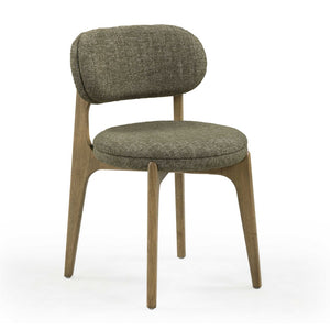 TOV Furniture Carnation Dining Chair - Elegant Mid-Century Design with Water-Repellent Fabric & Solid Wood Frame Forest Green TOV-D54507