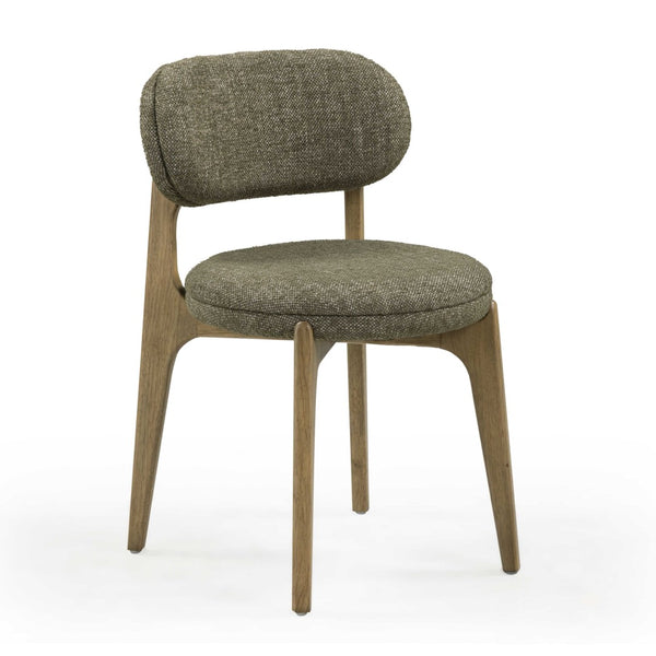 TOV Furniture Carnation Dining Chair - Elegant Mid-Century Design with Water-Repellent Fabric & Solid Wood Frame Forest Green TOV-D54507