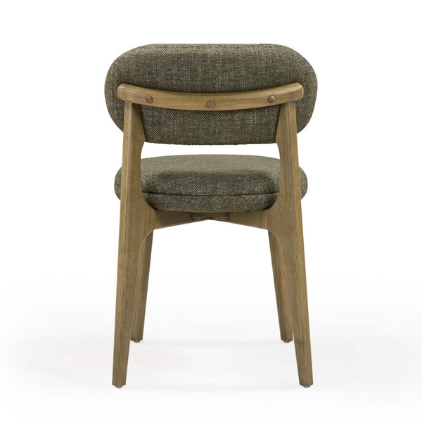 TOV Furniture Carnation Dining Chair - Elegant Mid-Century Design with Water-Repellent Fabric & Solid Wood Frame Forest Green TOV-D54507