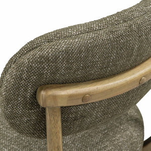 TOV Furniture Carnation Dining Chair - Elegant Mid-Century Design with Water-Repellent Fabric & Solid Wood Frame Forest Green TOV-D54507